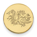 Sterling Silver Gold-plated LogoArt University of South Carolina Gamecock Lapel Pin