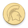 Sterling Silver Gold-plated LogoArt Michigan State University Spartan Lapel Pin