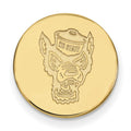 Sterling Silver Gold-plated LogoArt North Carolina State University Wolf Lapel Pin
