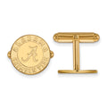 Sterling Silver Gold-plated LogoArt University of Alabama Crimson Tide Cuff Links
