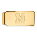 10k Gold LogoArt University of Nebraska Letter N Money Clip