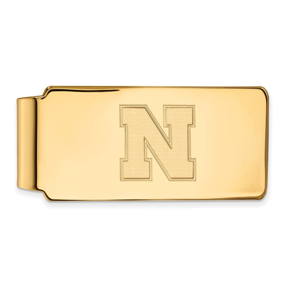 10k Gold LogoArt University of Nebraska Letter N Money Clip