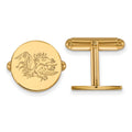 Sterling Silver Gold-plated LogoArt University of South Carolina Gamecock Cuff Links
