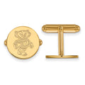 Sterling Silver Gold-plated LogoArt University of Wisconsin Badger Cuff Links