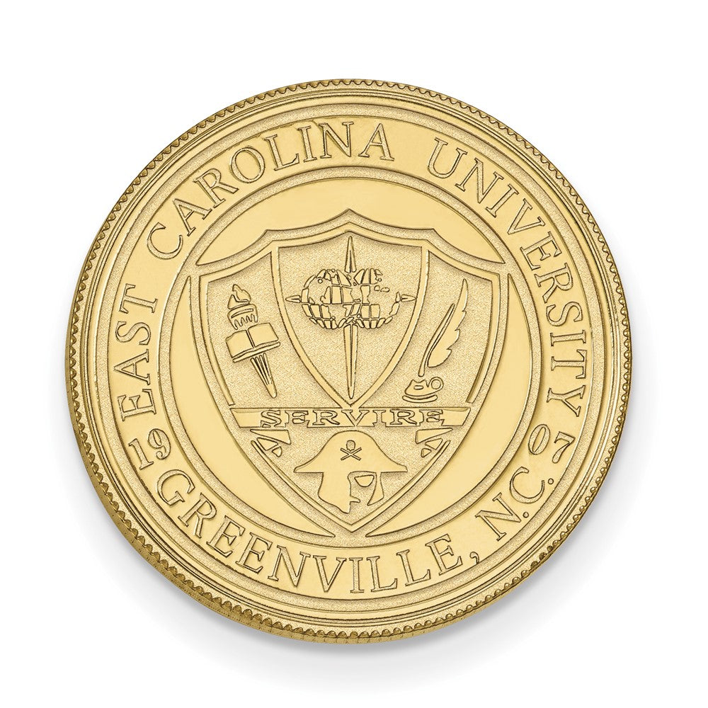 14k Gold LogoArt East Carolina University Crest Lapel Pin