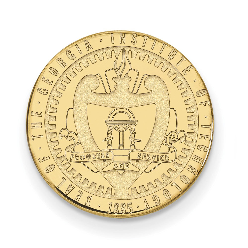 14k Gold LogoArt Georgia Institute of Technology Crest Lapel Pin