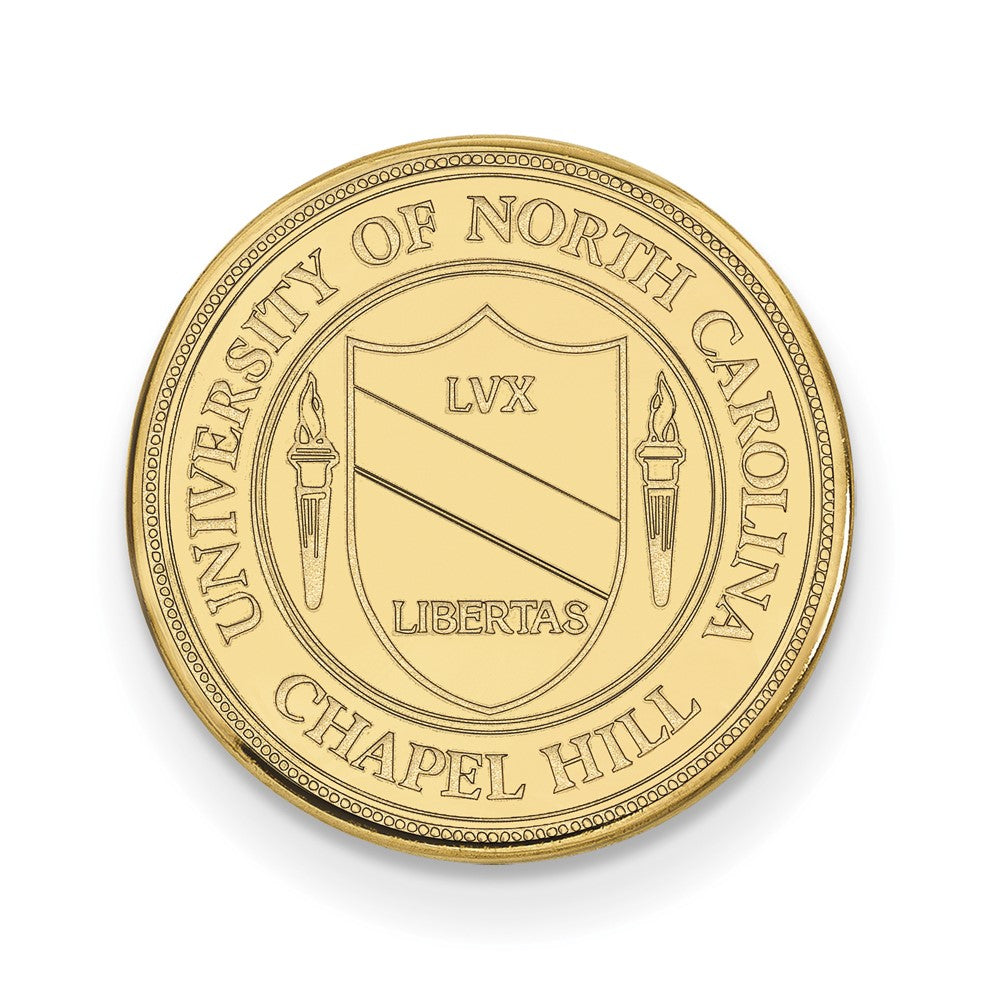 Sterling Silver Gold-plated LogoArt University of North Carolina Crest Lapel Pin