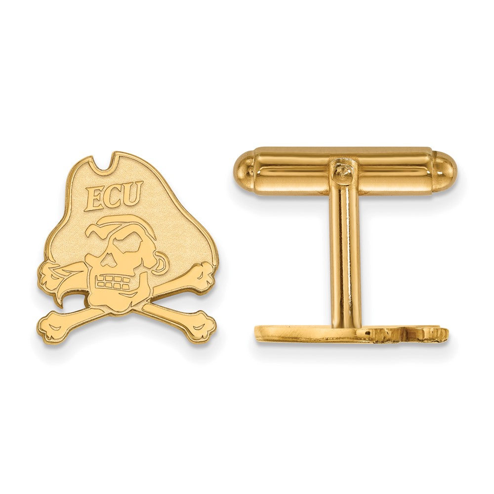 14k Gold LogoArt East Carolina University Pirate Cuff Links