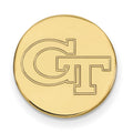Sterling Silver Gold-plated LogoArt Georgia Institute of Technology G-T Lapel Pin