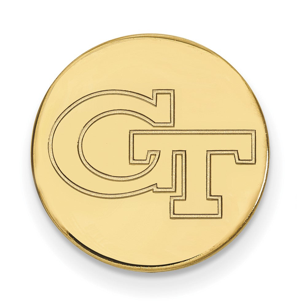 Sterling Silver Gold-plated LogoArt Georgia Institute of Technology G-T Lapel Pin
