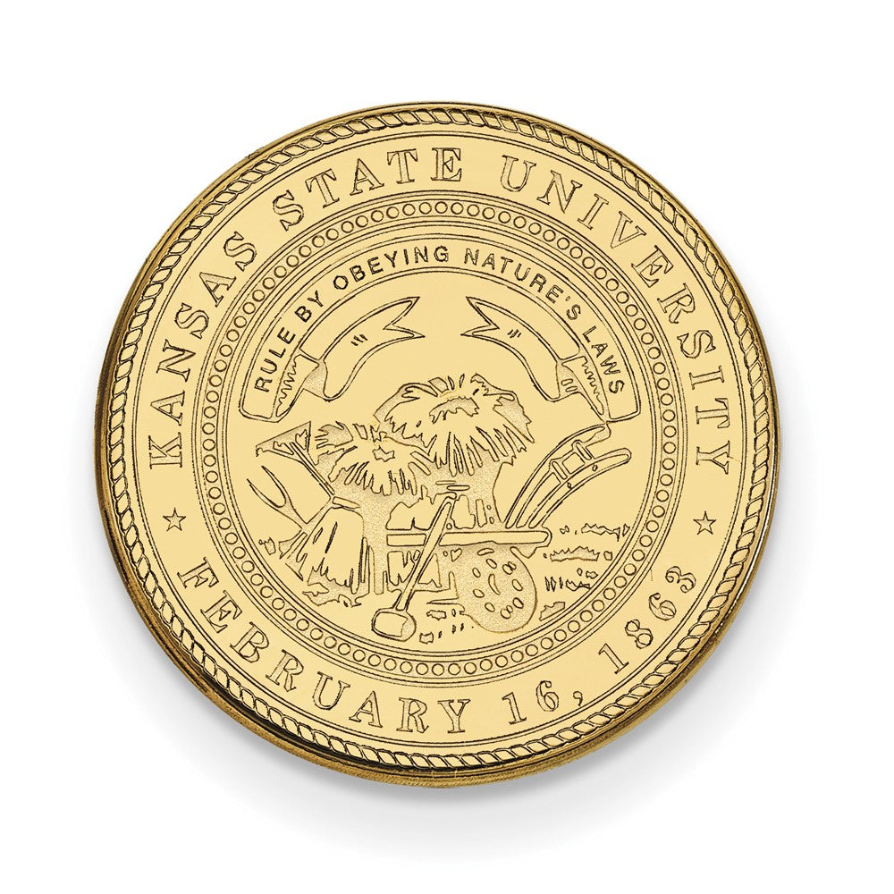 14k Gold LogoArt Kansas State University Crest Lapel Pin