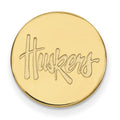 Sterling Silver Gold-plated LogoArt University of Nebraska Huskers Lapel Pin