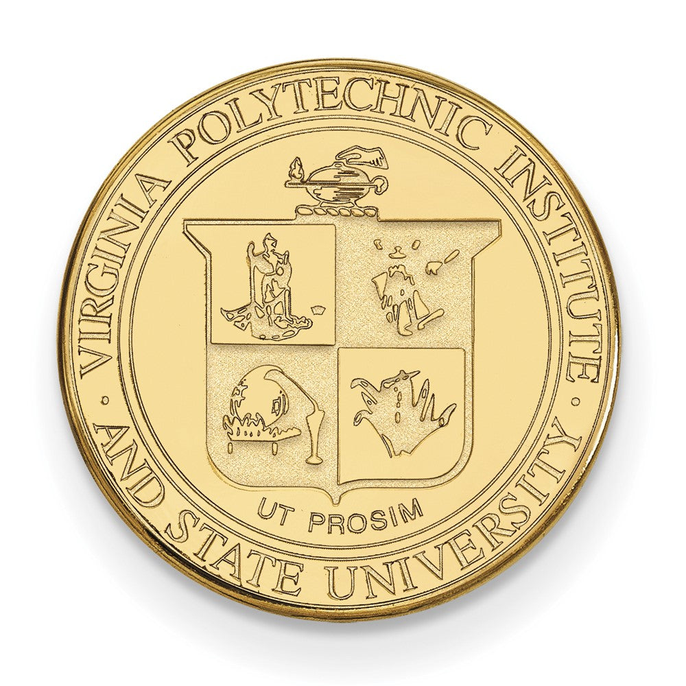 14k Gold LogoArt Virginia Tech Crest Lapel Pin