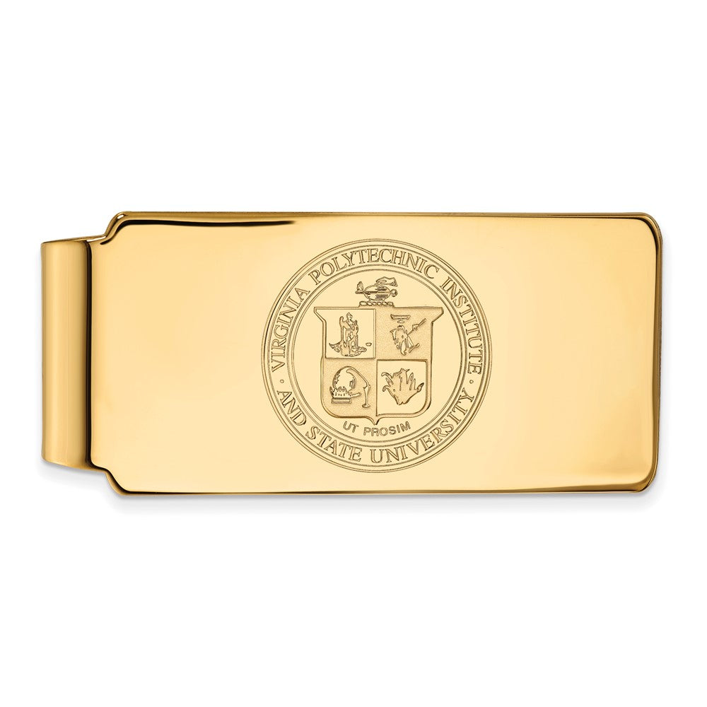 10k Gold LogoArt Virginia Tech Crest Money Clip