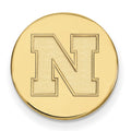 14k Gold LogoArt University of Nebraska Letter N Disc Lapel Pin