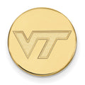 Sterling Silver Gold-plated LogoArt Virginia Tech V-T Lapel Pin