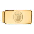 Sterling Silver Gold-plated LogoArt University of Mississippi 1848 Crest Money Clip