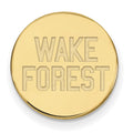 Sterling Silver Gold-plated LogoArt Wake Forest University W-F Deacon Lapel Pin