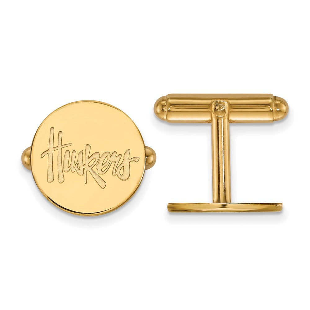 14k Gold LogoArt University of Nebraska Huskers Cuff Links