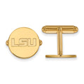 Sterling Silver Gold-plated LogoArt Louisiana State University L-S-U Cuff Links