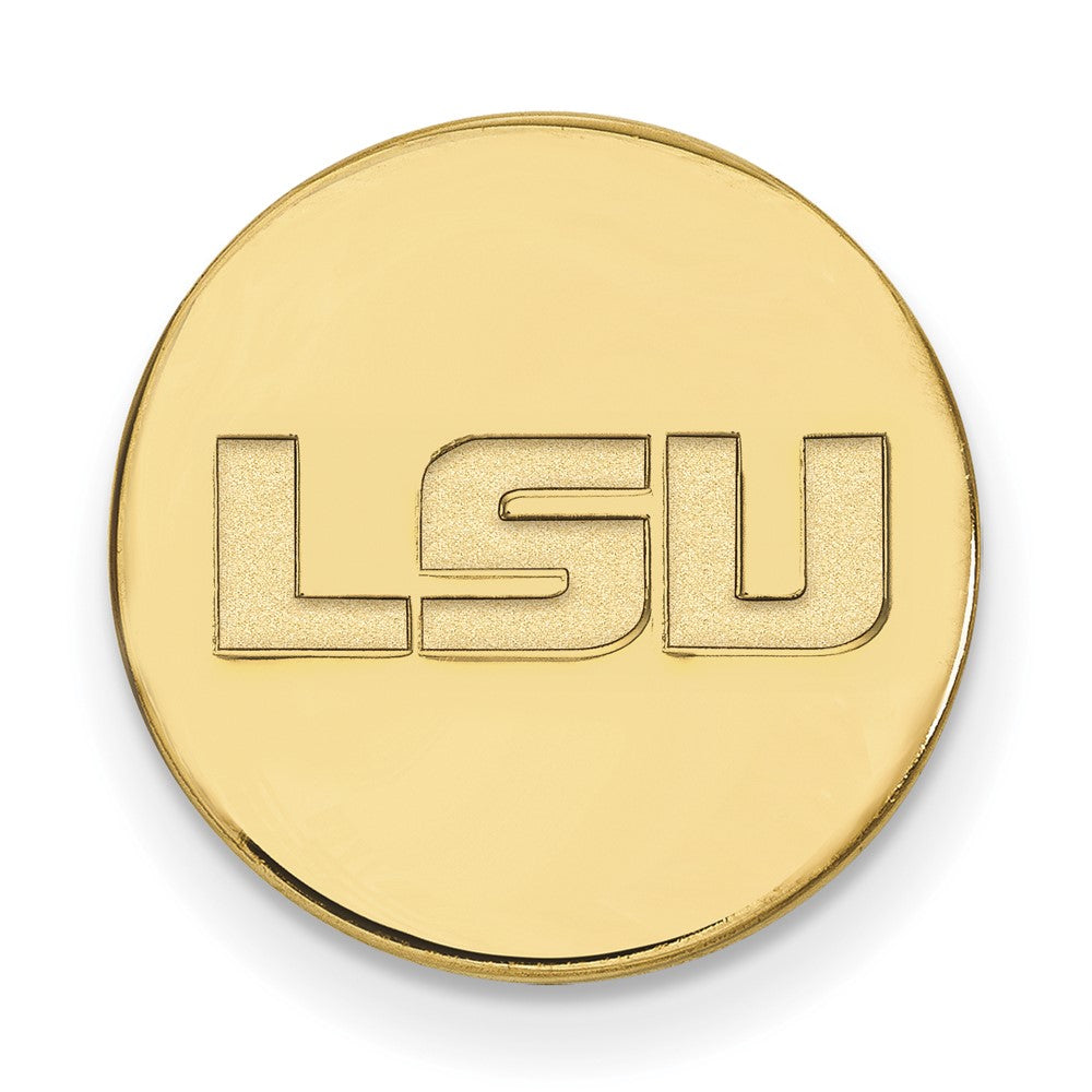 Sterling Silver Gold-plated LogoArt Louisiana State University L-S-U Lapel Pin