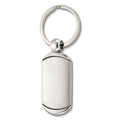 Nickel-plated Polished and Satin Engravable Key Ring