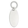 Nickel-plated Engravable Oval Key Ring