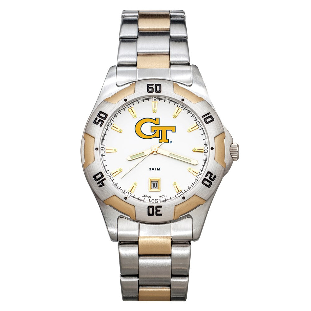 GEORGIA TECH UNIV ALL-PRO MEN'S TWO-TONE WATCH