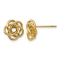 14k 10mm Polished Love Knot Post Earrings, 10 x 10 mm, 1.94 g