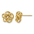14k 12mm Polished Love Knot Post Earrings, 12 x 12 mm, 2.24 g