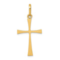 14k Polished Cross Pendant, 39 x 19 mm