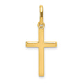 14k Hollow Cross Pendant, 30 x 13 mm