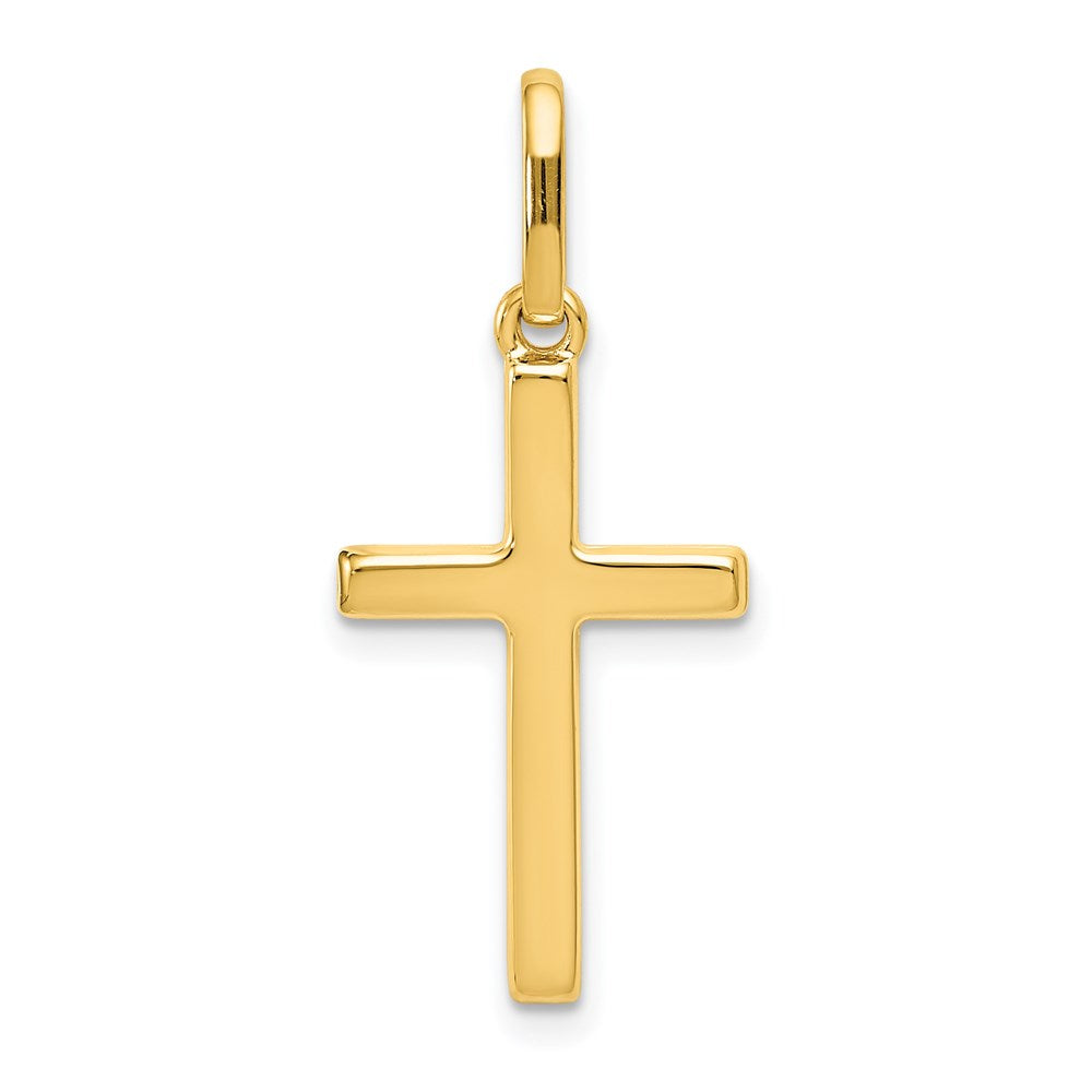 14k Hollow Cross Pendant, 30 x 13 mm