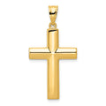 14k Hollow Cross Pendant, 35.4 x 17.5 mm