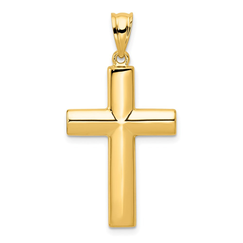 14k Hollow Cross Pendant, 35.4 x 17.5 mm