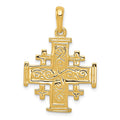 14k Jerusalem Cross Pendant, 32 x 22 mm