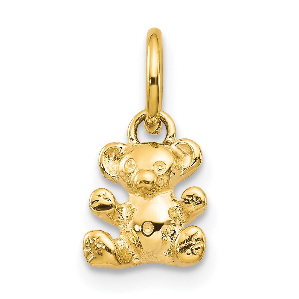 14k Polished Teddy Bear Charm, 12 x 8 mm