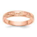 14k Rose Gold Footprints Ring, Size 7