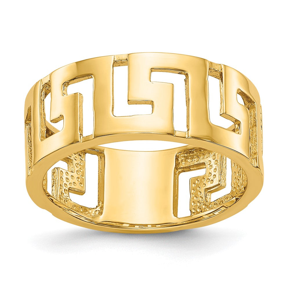 14k Greek Key Band, Size 5.5
