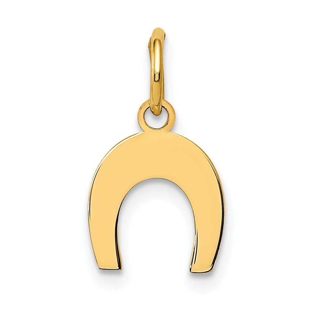 14k Horseshoe Charm, 15 x 9 mm