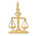 14k Scales of Justice Pendant, 29 x 19 mm