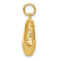 14k 3-D Ballet Slipper Pendant, 20 x 7 mm