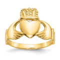 14k Ladies Polished Claddagh Ring, Size 6, 2.35 g