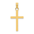 14k Polished Cross Pendant, 23.7 x 11 mm