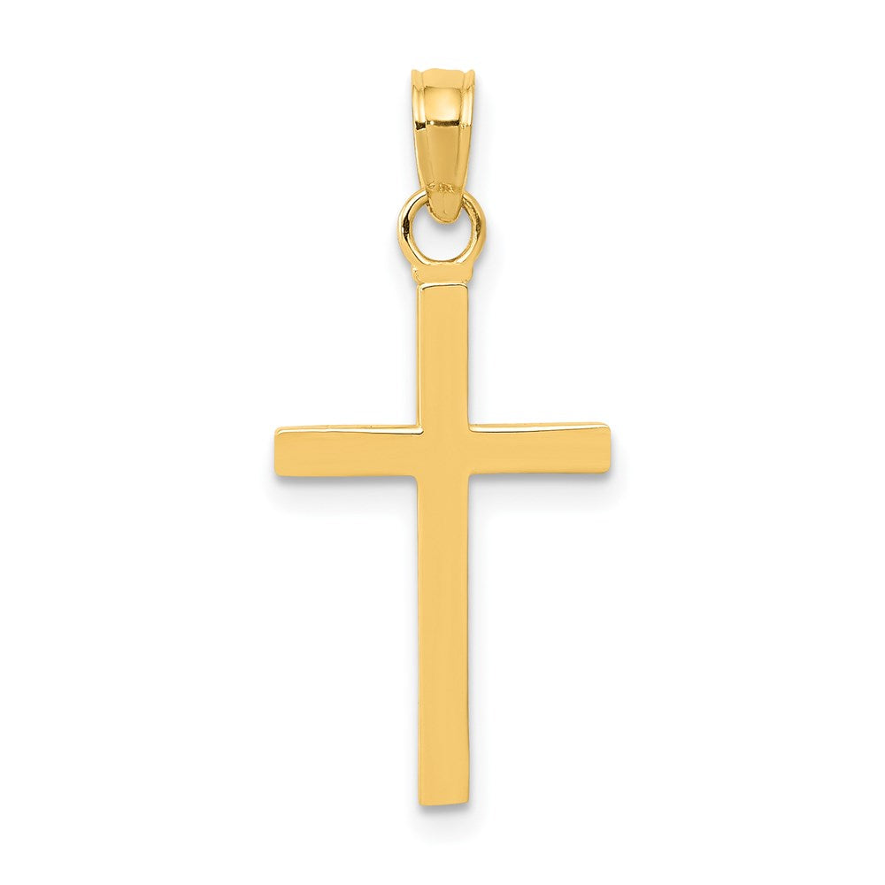 14k Polished Cross Pendant, 23.7 x 11 mm