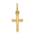 14k Small Cross Charm, 18 x 8 mm
