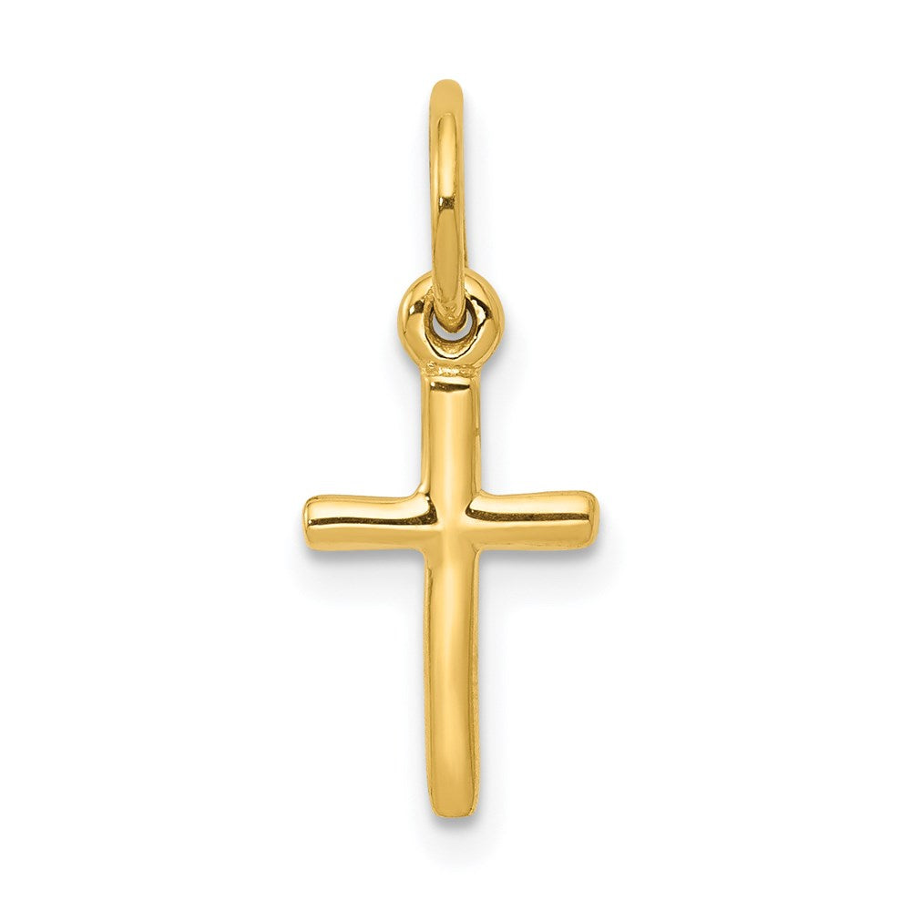 14k Small Cross Charm, 18 x 8 mm