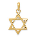 14k Star of David Pendant, 31 x 18 mm