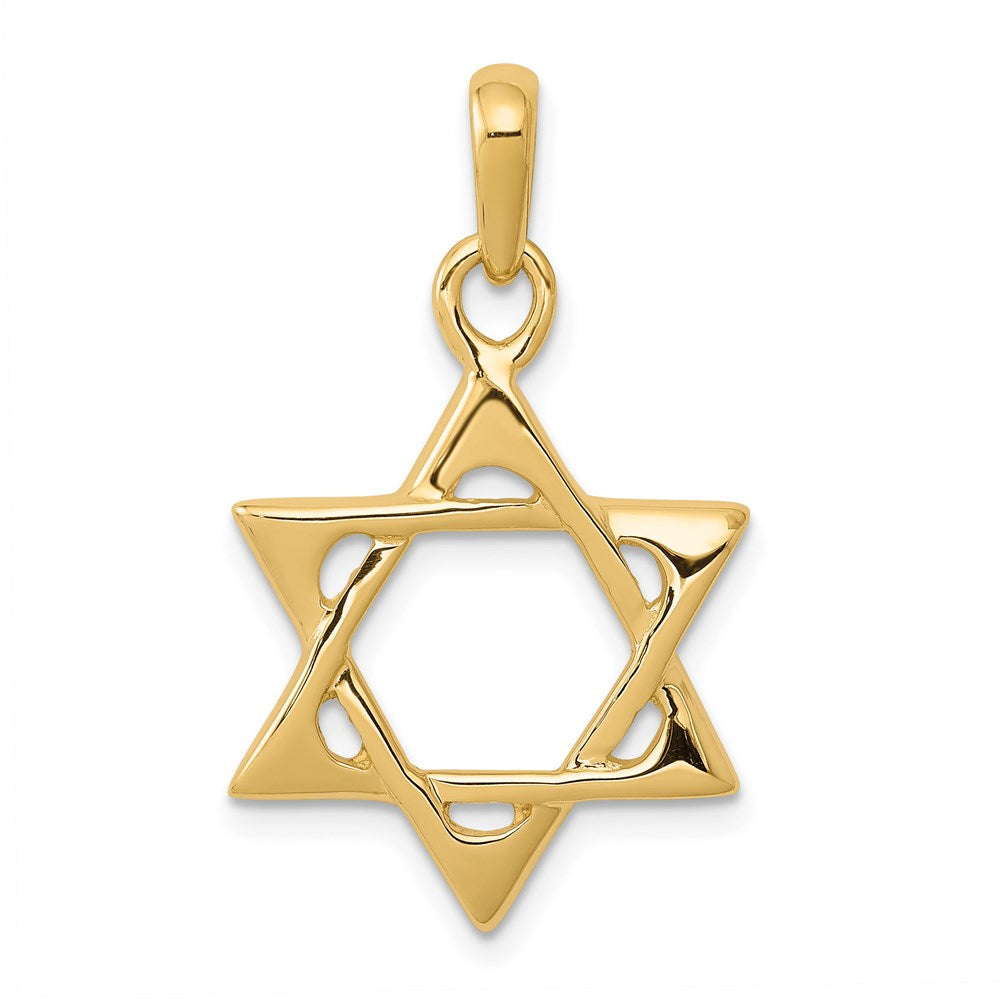 14k Star of David Pendant, 31 x 18 mm