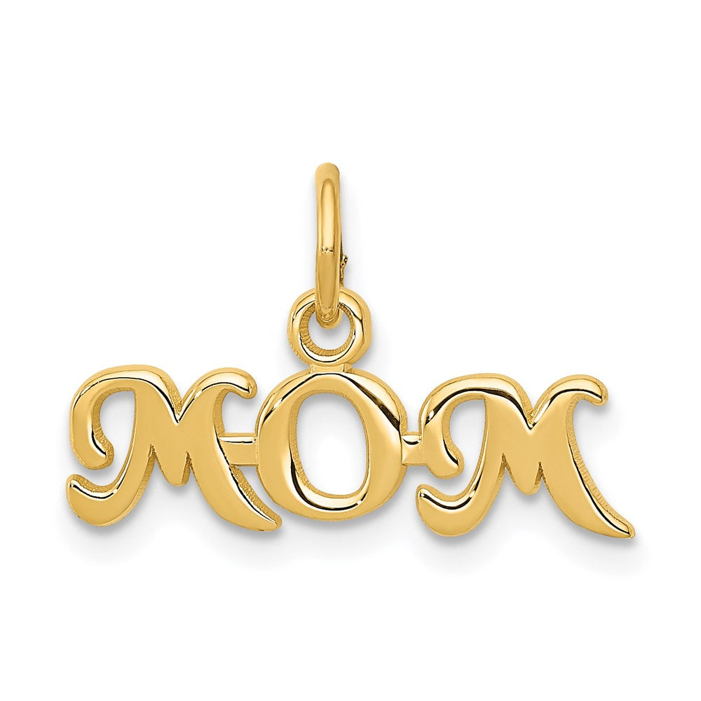 14k MOM Charm, 10 x 18 mm